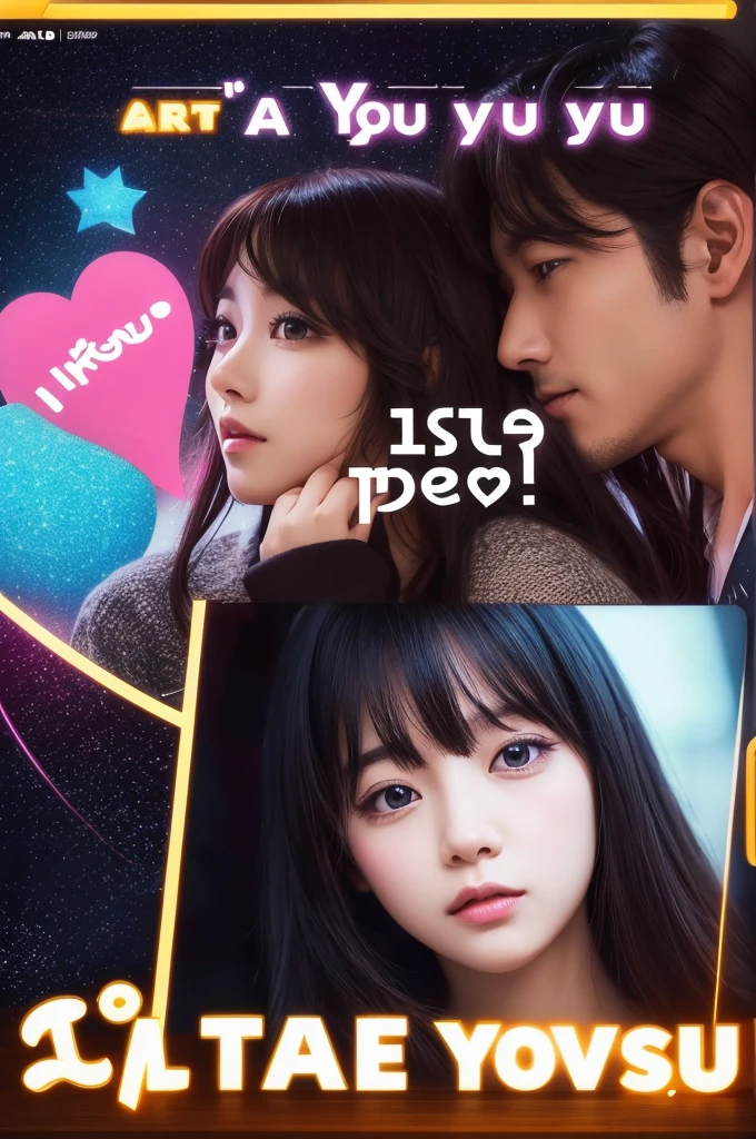 「AS・STAR」I made a PC wallpaper with the words "I love you" written in a cool logo style with a mature and dandy feel.!!