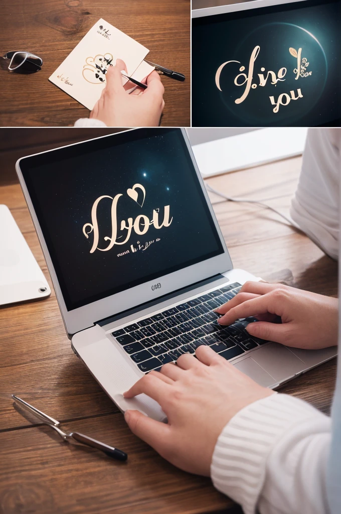 「AS・STAR」I made a PC wallpaper with the words &quot;I love you&quot; written in a cool logo style with a mature and dandy feel.！！