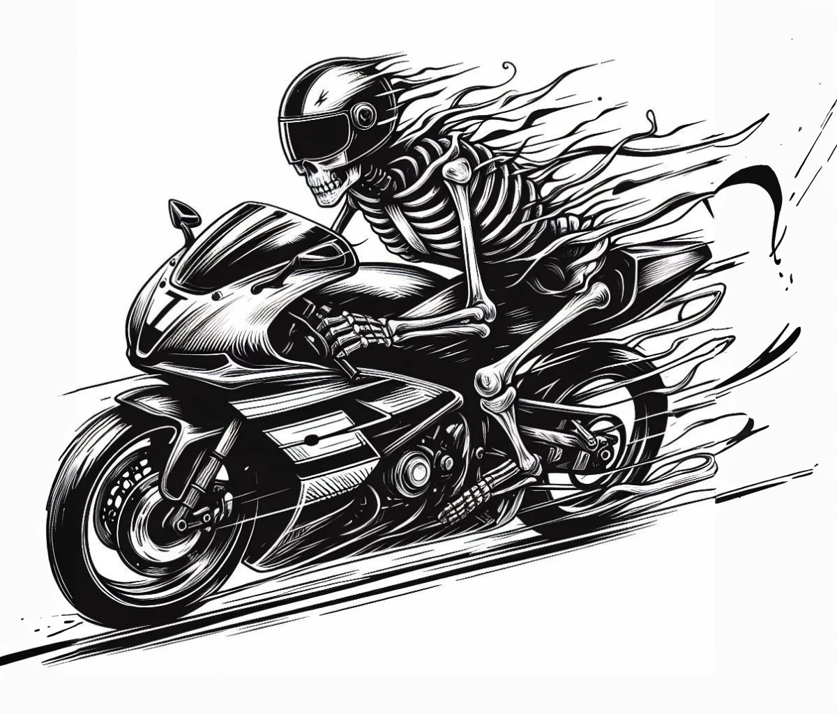 black ink art speed effect, white background