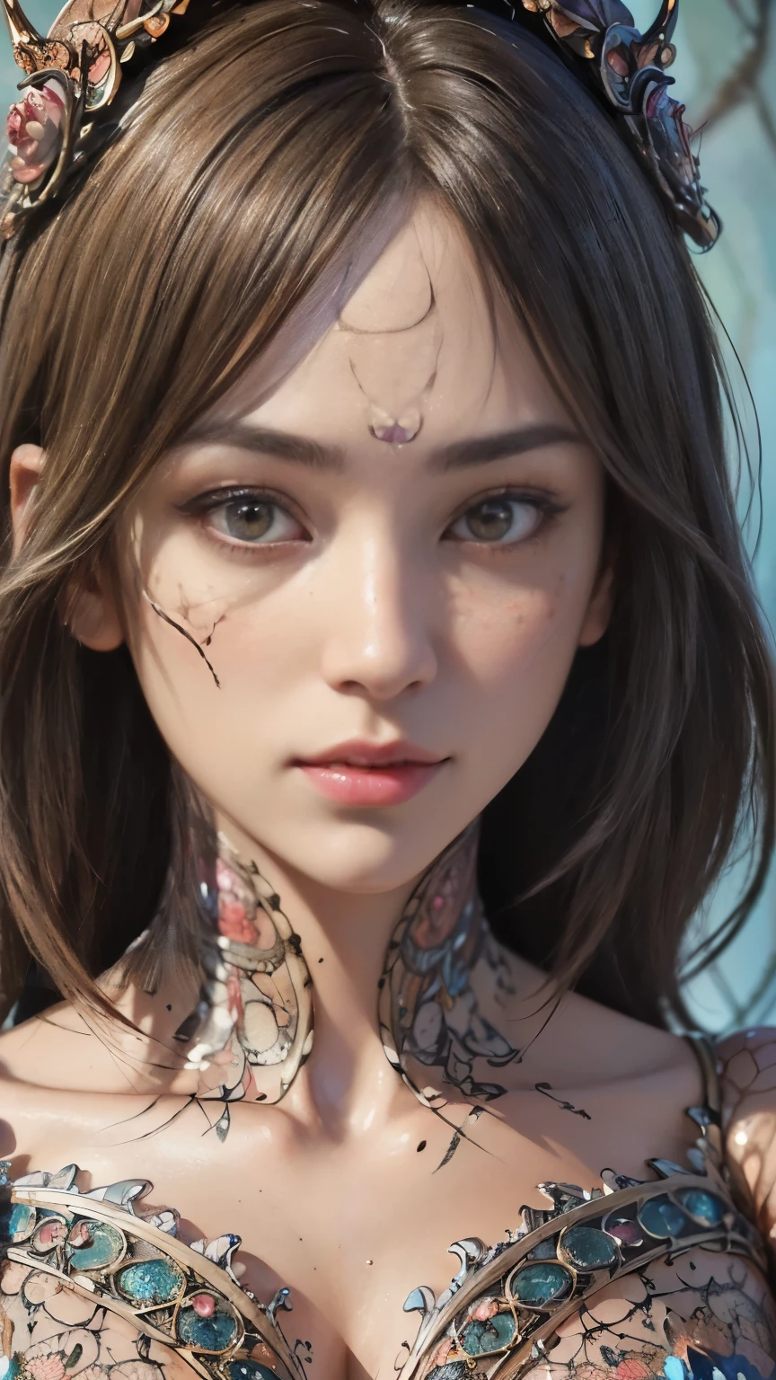 ((Highest quality)),(Ultra-high resolution),(Very detailed),(Detailed Description),((The best CG)),(masterpiece),Ultra-precise art,Amazing drawing art,(Fantasy art with intricate detail:1.5), (woman:1.7),(Beautiful and well-proportioned face:1.5), Demons and Monsters, Night of the Hundred Demons Parade