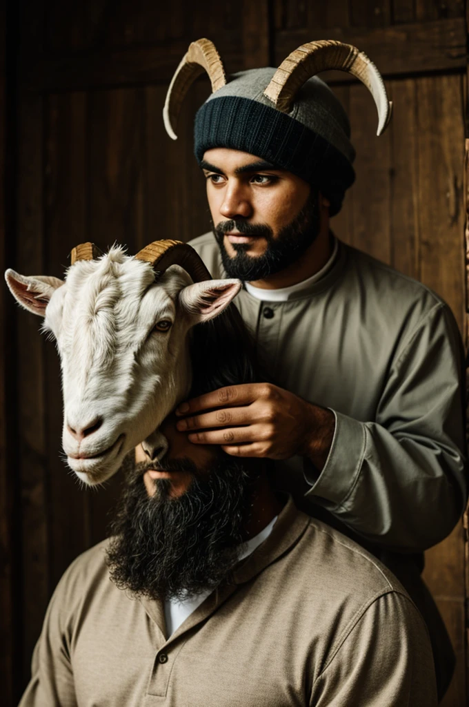Man with goat head