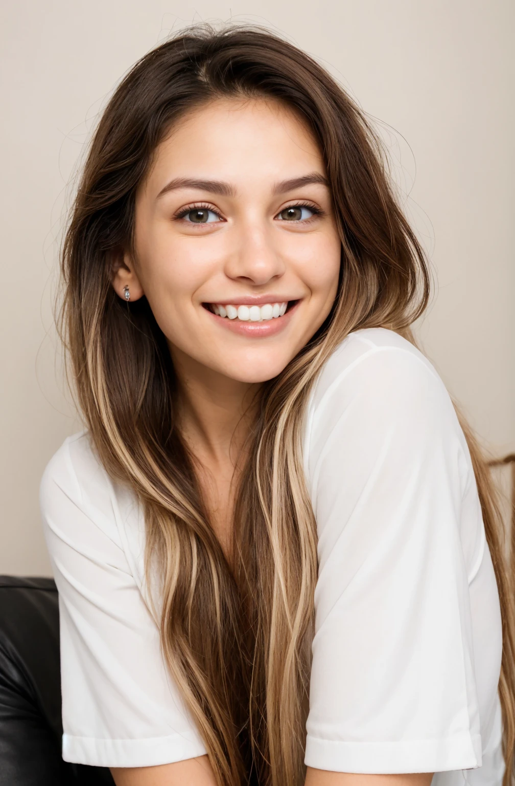 ultra realistic, nice white teethes