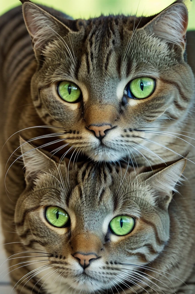 ((mejor calidad)) 1 gato de ojos color verde comiendo un pastel