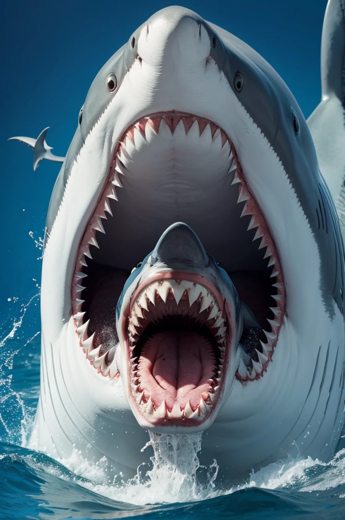 Shark with open mouth