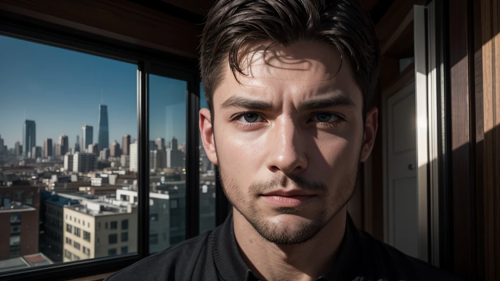 realistic image of a man's head and inside it the image of a very beautiful city