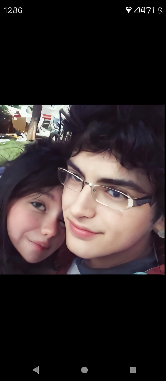 Create an image where they look bigger but in love