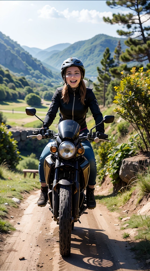 woman teking pictures advanture happy
