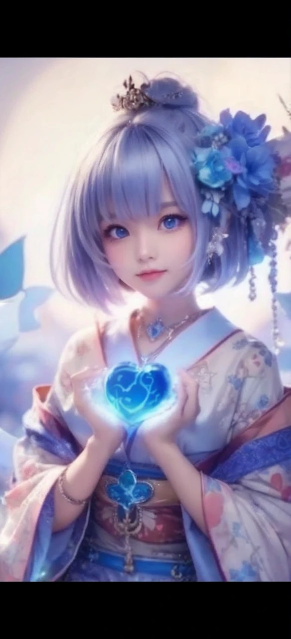 Make your eyes bluer、Beautiful blue heart shape
