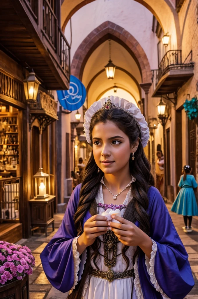 Caramelia brings sweetness back to Dulcelandia with a candy heart, rompiendo el hechizo del Brujo Agrio. Con su bondad, forgives the witch and invites him to live in harmony. So, demuestra que la dulzura vence a la amargura. The city lives happily ever after in an atmosphere sweeter than ever. estilos Disney