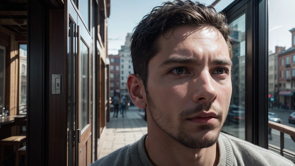 realistic image of a man's head and inside it the image of a very beautiful city