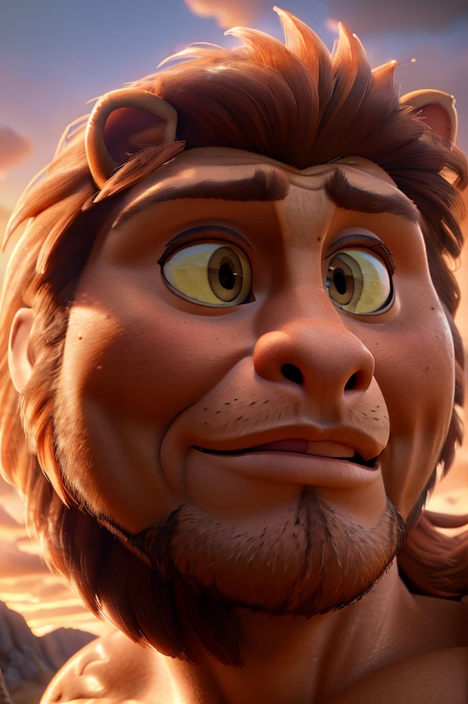 muscular lion, giant muscular lion, lion with gigantic biceps, big pecs, fairytale style, fantasy animal, (best quality,4k,8k,highres,masterpiece:1.2),ultra-detailed,(realistic,photorealistic,photo-realistic:1.37),extremely detailed musculature, extremely detailed facial features, beautiful detailed eyes, beautiful detailed nose, beautiful detailed mouth, intricate details, cinematic lighting, dramatic lighting, vibrant colors, cinematic composition, epic scale