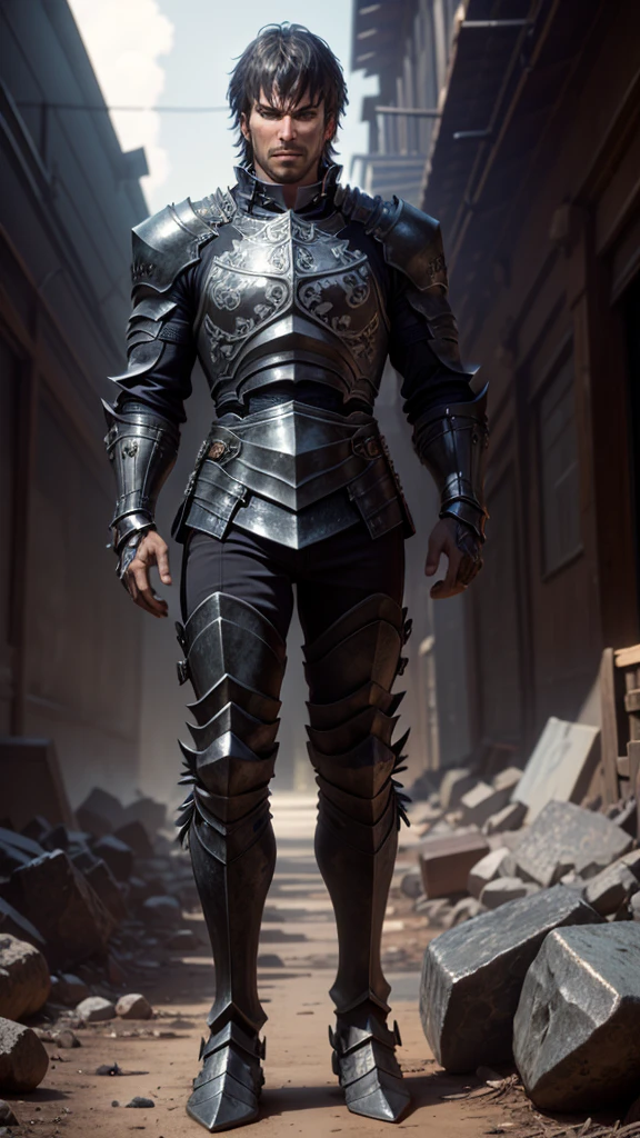 male face, male, in heaven(looking at viewer:1.0),  ((masterpiece:1.4, best quality)), barnabas_tharmr, barnabas_armor,  (full-body shot:1.3)
