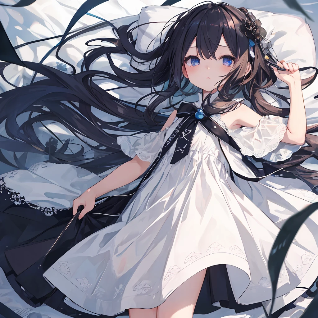 小Loli,Loli,HD,1080p,Extreme image quality,Depth of Field,whole body,poor,emaciated,White dress,Rich graphics,Lovely,Black skirt,gentle,Highest quality,More details