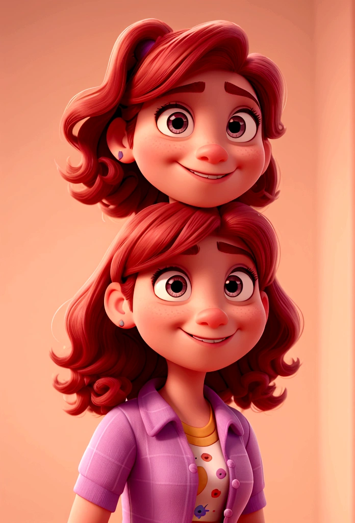 DISNEY-PIXAR, CHICA GUAPISIMA CON PELO LARGO RIZADO Y CON UNIFORME GRANATE QUE ES TERAPEUTA OCUPACIONAL