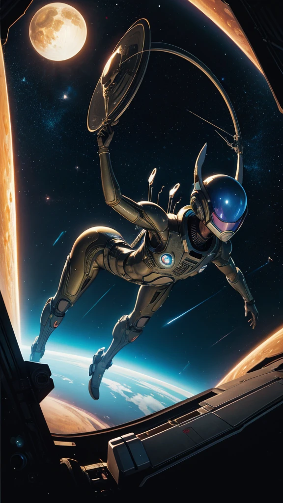 Sci-fi space scene, aliens, Venus, illustrated by Jim Burns