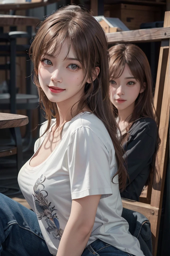 (masterpiece:1.2), (photorealistic:1.2), (best quality),((realistic:1.3)), (detailed skin:1.3), (intricate details), dramatic, ray tracing,finely detailed, quality,realistic lighting, medium breasts,1girl,aalisa, bangs, long hair, not use tshirt smile,looking at viewer, nice body, nice 