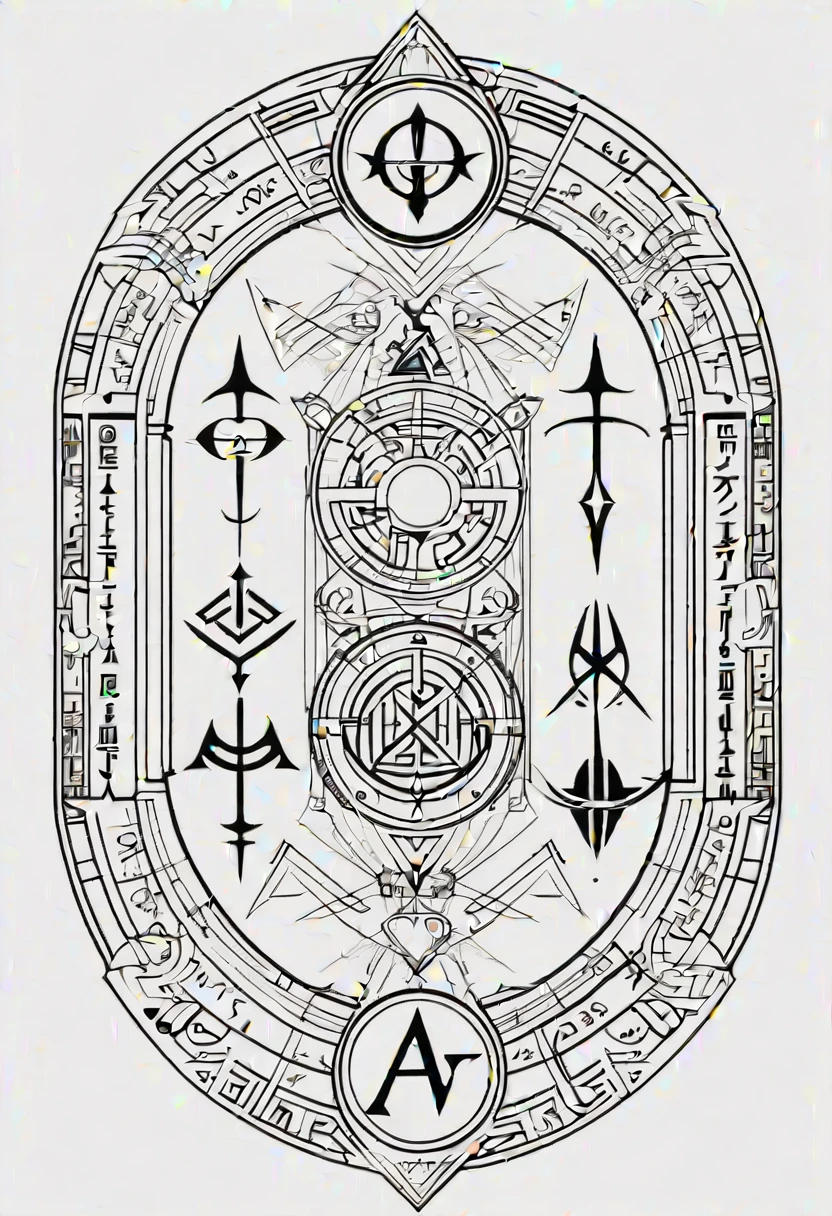 vampire tattoo style, futuristic hieroglyphics, arcane symbols, runes, dark theme, perfect golden ratio composition, masterpiece, best quality, 4k, sharp focus, perfect anatomy.