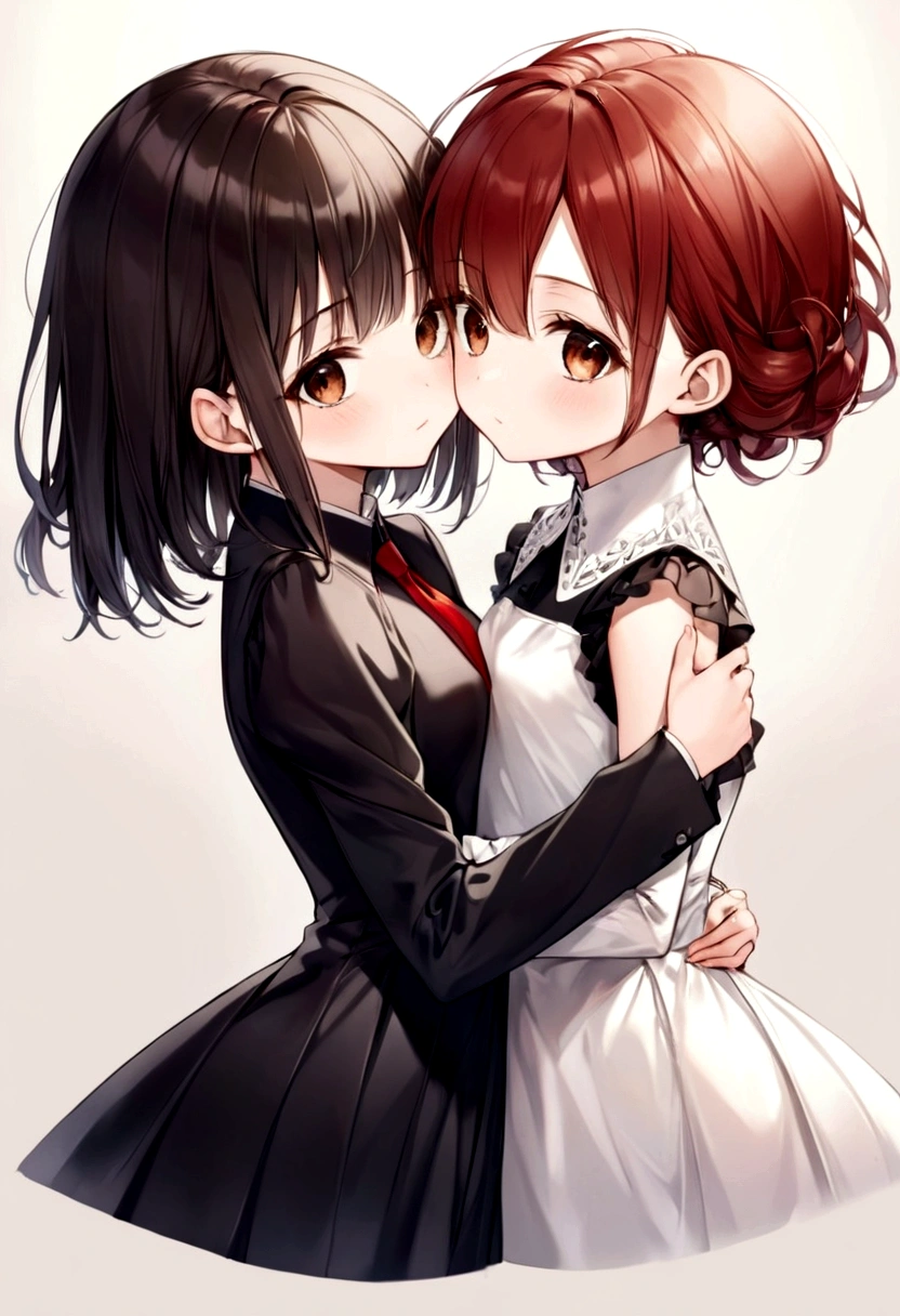 Dibuja a una chica llamada zukutoki de pelo largo color negro, Brown eyes,piel medio morena,lleva un vestido provocativo de color rojo y que la chica este coqueteando con un chico llamado Henry de pelo blanco,con un traje marron y esta sonrojado y El hermano de Zukutoki llamado Joan que tiene el pelo negro., Brown eyes, piel medio oscura y vestido de traje color negro;Los esta mirando y quiere golpear a Henry por coquetear con su hermana.