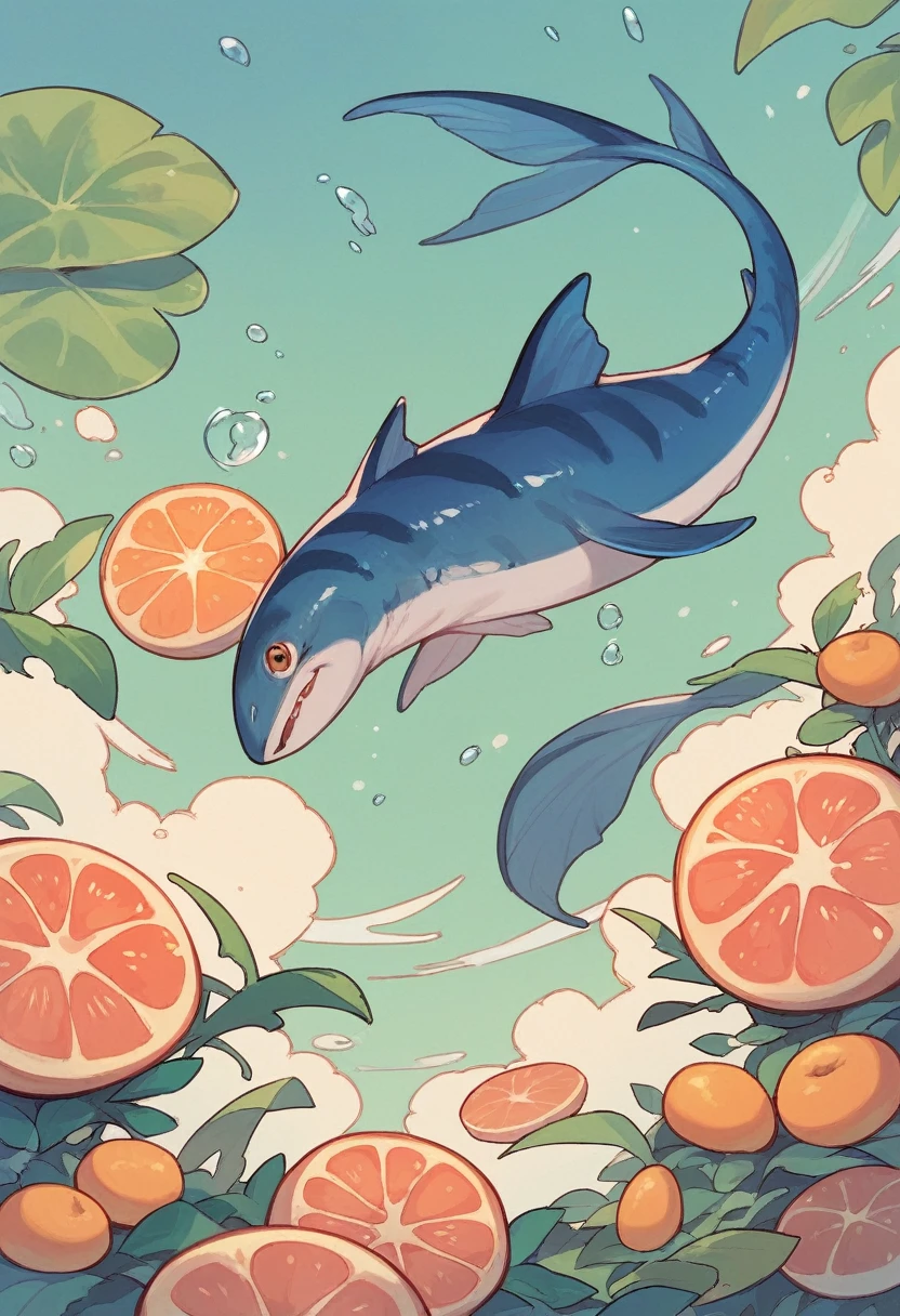 A combination of fruit and fish