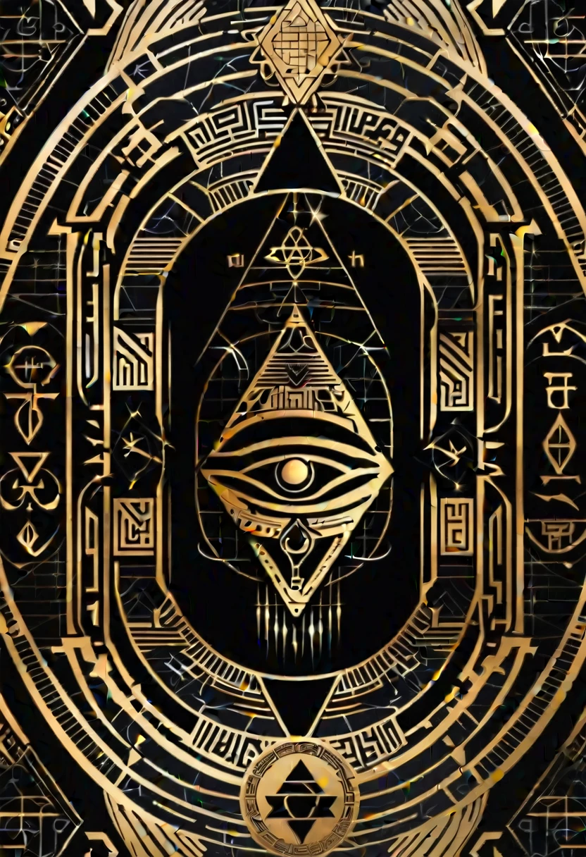 vampire tattoo style, futuristic hieroglyphics, arcane symbols, runes, dark theme, perfect golden ratio composition, masterpiece, best quality, 4k, sharp focus, perfect anatomy.