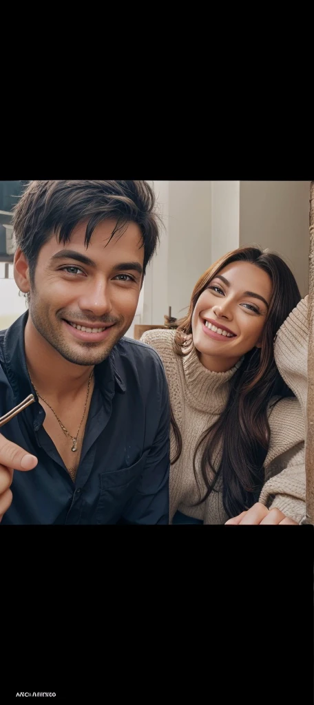 casal sorridente sentado em uma mesa com um prato de sobremesa, Thomas Anthony e Malika Favre, Malika Favre, fotografia rara, imagem de perfil, Marischa Becker, Valentina Embaralhamento, Postagem no Reddit, foto retrato, arte detalhada, Karla Ortiz, Renata Glasc, Paulie Costa, artistic masterpiece, Noite!, fernanda suarez