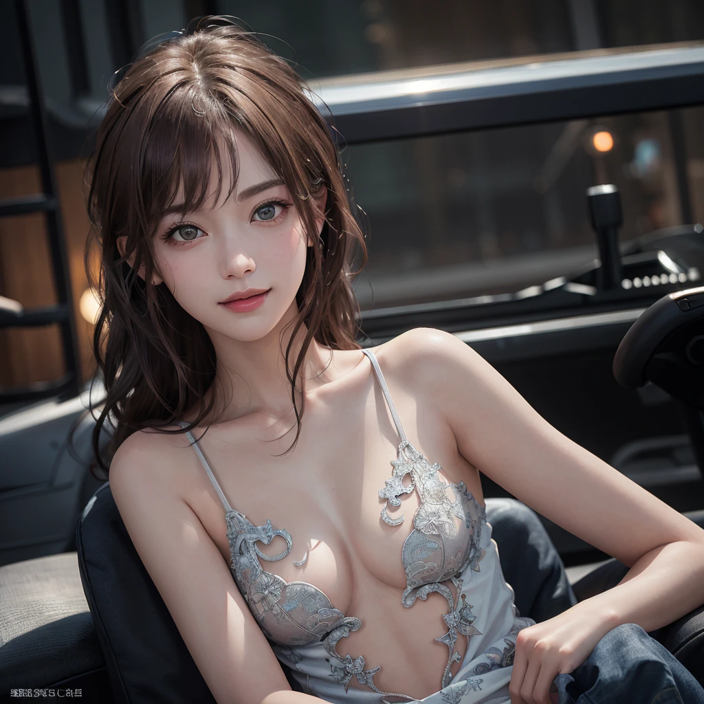 (masterpiece:1.2), (photorealistic:1.2), (best quality),((realistic:1.3)), (detailed skin:1.3), (intricate details), dramatic, ray tracing,finely detailed, quality,realistic lighting, medium breasts,1girl,aalisa, bangs, long hair, not use tshirt smile,looking at viewer, nice body, nice 