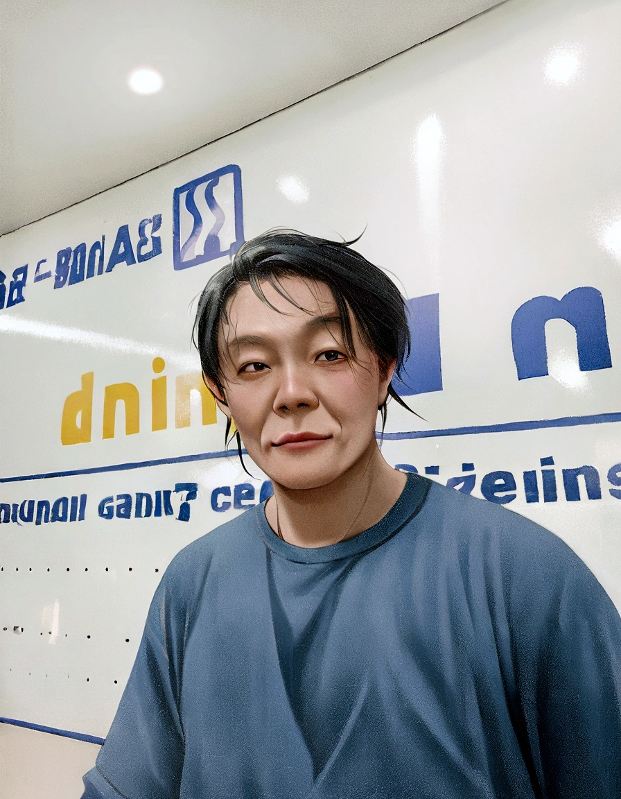there is a man standing in front of a bank sign, 8k selfie photograph, dzung phung dinh, ramil sunga, liang mark, phong yintion j - jiang geping, bao pham, yintion j - jiang geping, dang my linh, john park, hyung tae kim, hyung-tae kim