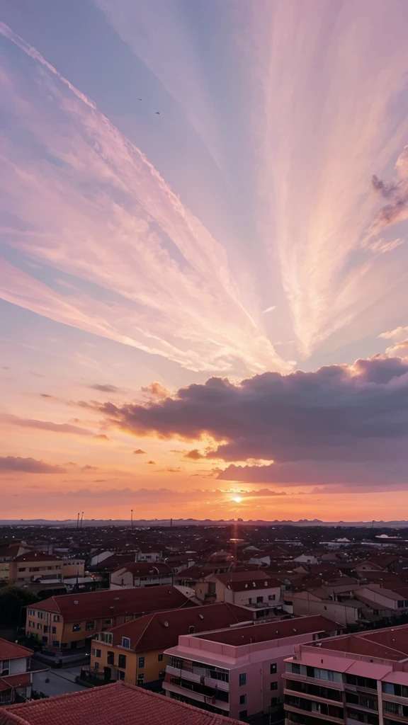 Beautiful light pink sky 