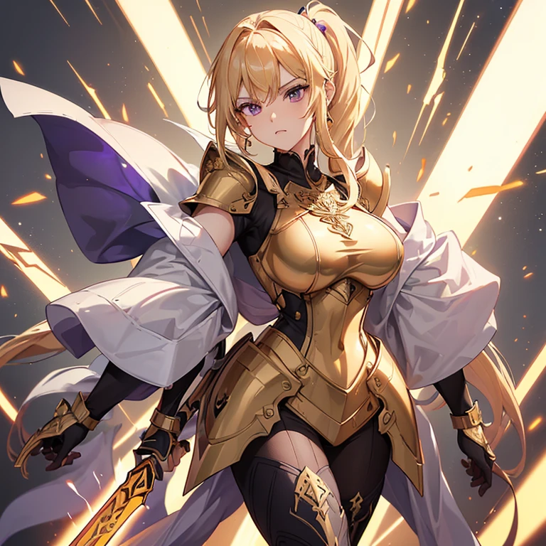 ((Masterpiece, Highest quality)), Detailed face, full bodyesbian, perfectly proportions,Full of details, Martial arts girl,holding enormous sword,lacepantyhose,epic exquisite character art,Natural light