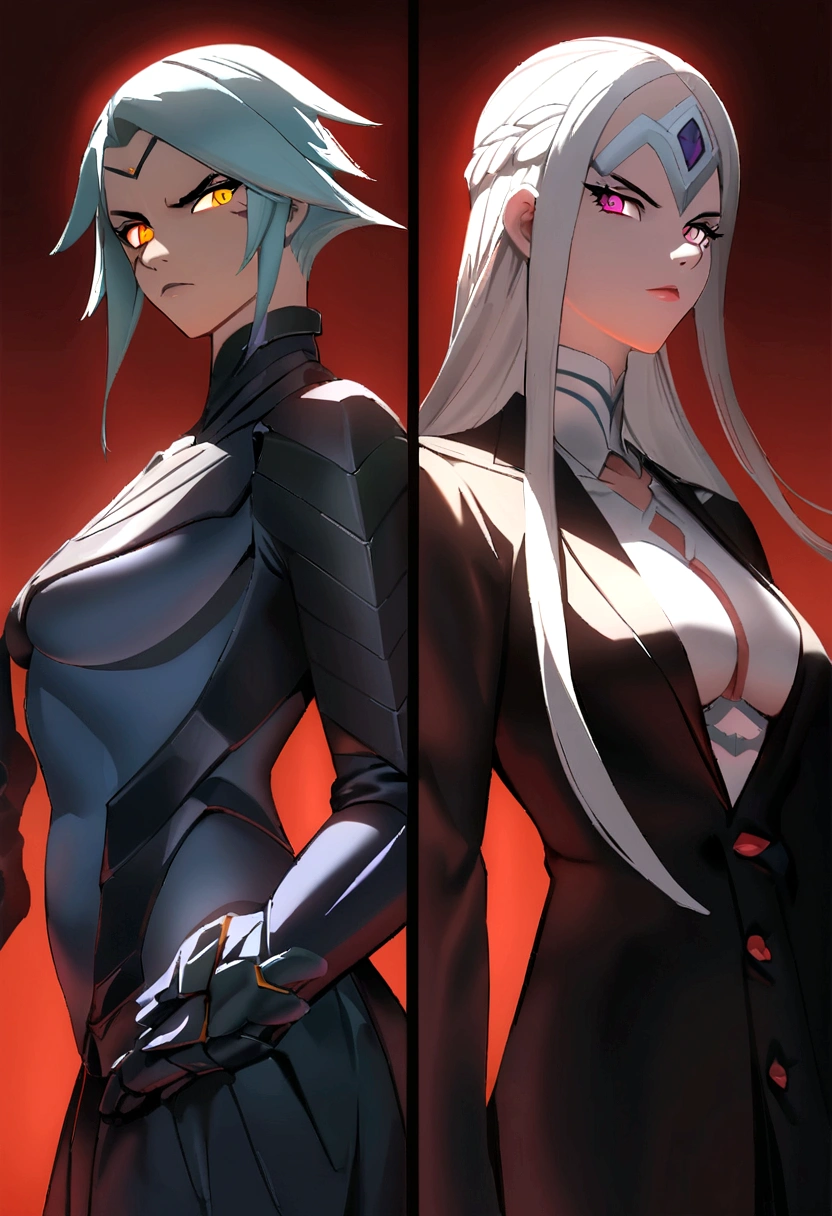 anime, (((portrait of ele disse))), uma mulher adulta, (((um cabelo preto))), (((olhos vermelhos))), ((demonia feminina)), ((female villain)), 8K, motor irreal, octane rendering, trends on pixiv, fan box, espeto, Obra de arte, pele macia e suave, olhos serios e cansados, lindos cabelos pretos intrincados, Symmetrical, olhos arregalados de anime, red lighting, arte conceitual, pintura digital, caverna com fogo e chao de lava