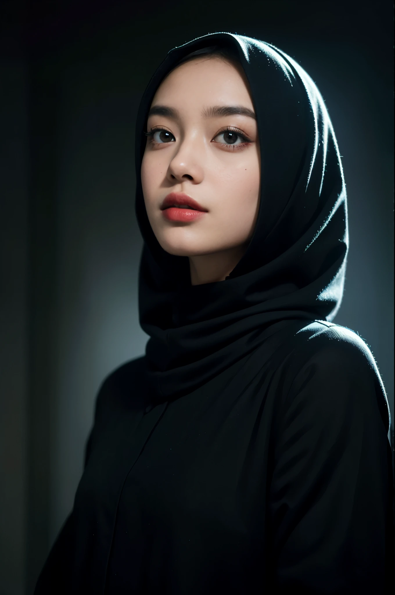 (front focus),(in the dark:1.6),
(masterpiece, top quality, best, official art, beautiful and aesthetic:1.2),(masterpiece, top quality, best quality, official art, beautiful and aesthetic:1.2),(masterpiece, top quality, best quality, official art, beautiful and aesthetic:1.2), 1 malay girl wearing hijab, glitch art, (digital distortion), pixelated fragments, data corruption,colorful noise, visual chaos,contemporary aesthetics