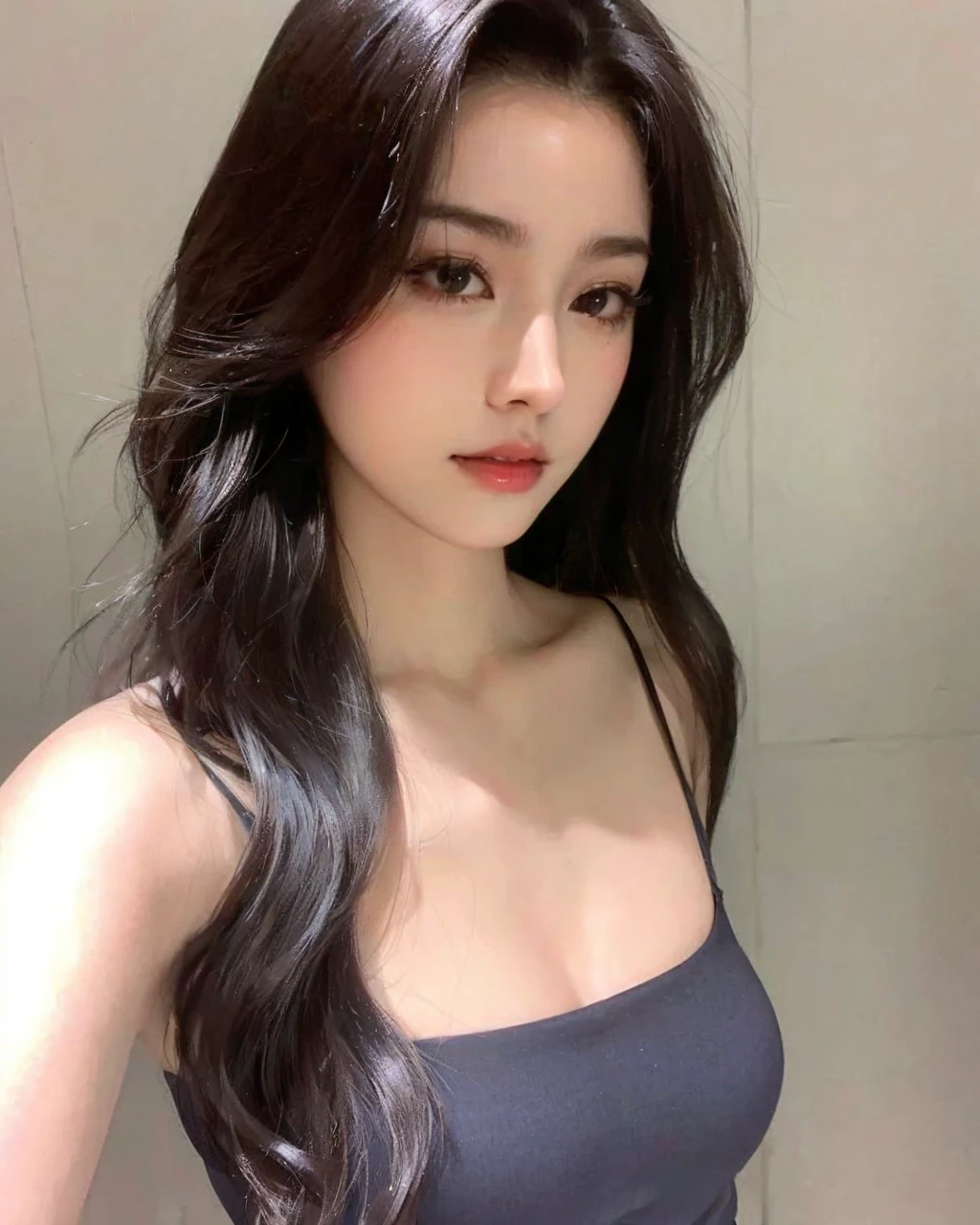 a close up of a woman with long hair wearing a gray top, beautiful south korean woman, gorgeous young korean woman, beautiful young korean woman, heonhwa choe, korean girl, dilraba dilmurat, jinyoung shin, jaeyeon nam, wenfei ye, hwang se - on, gongbi, xintong chen, ulzzang