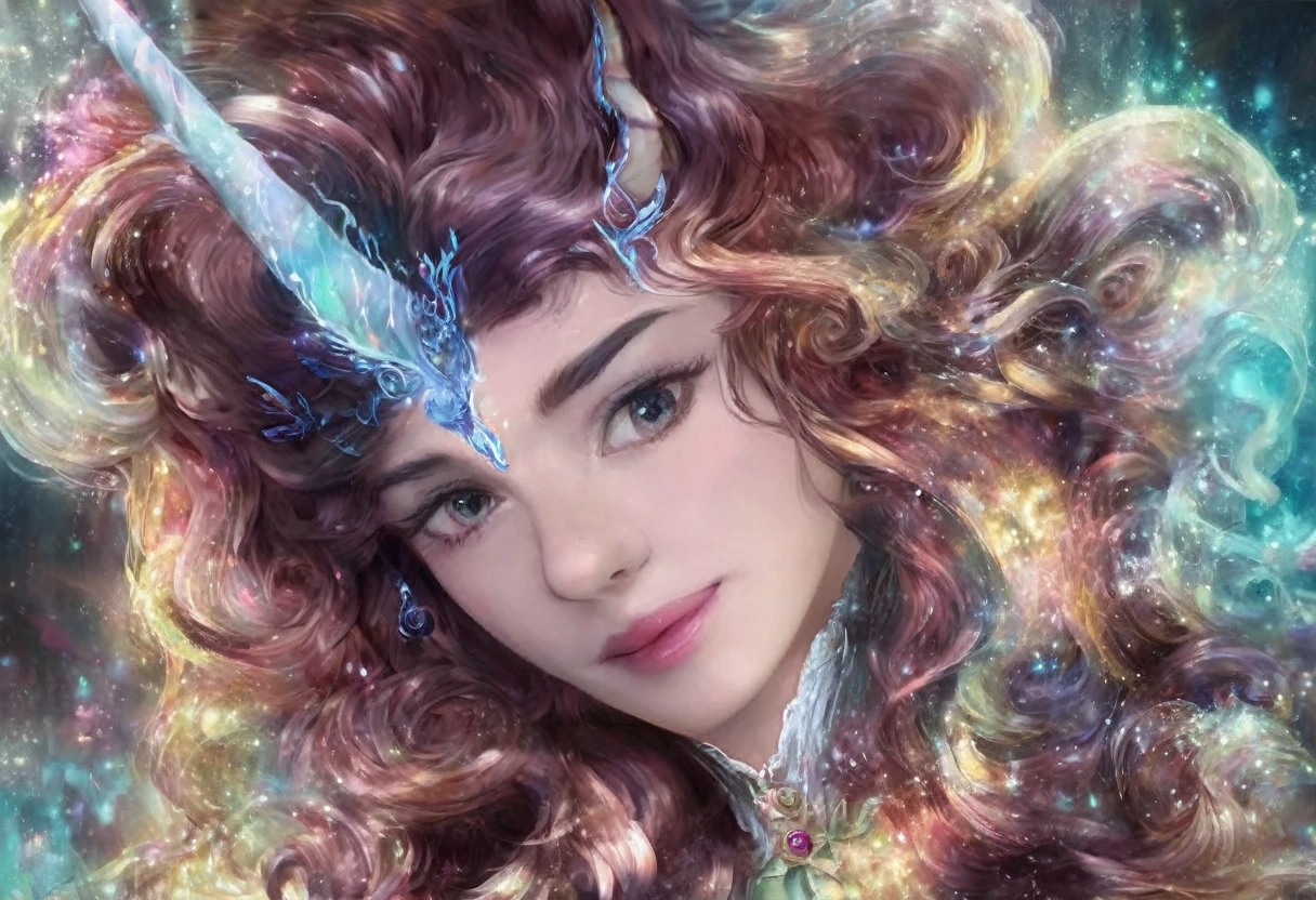 girl with unicorn horn, beautiful girl with magic horn on head, delicate detailed features, stunning eyes, elegant expression, flowing hair, intricate horns, whimsical, fantasy, bright vibrant colors, soft lighting, dreamlike, highly detailed, 8k, photorealistic, masterpiece