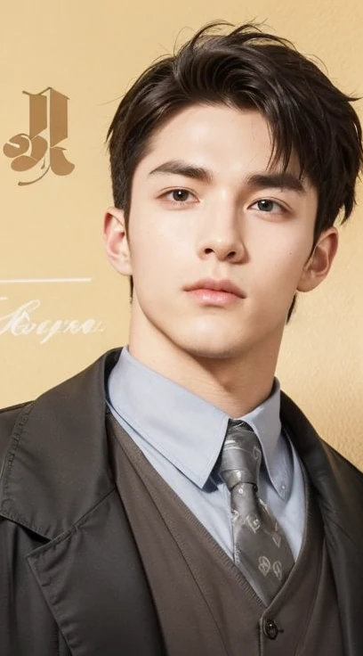 a fantasy novel style of a character portrait. he is 32 years old. He is muscular and tall and handsome. He is boastful and proud. Handsome proud face. He is strong. Length picture.