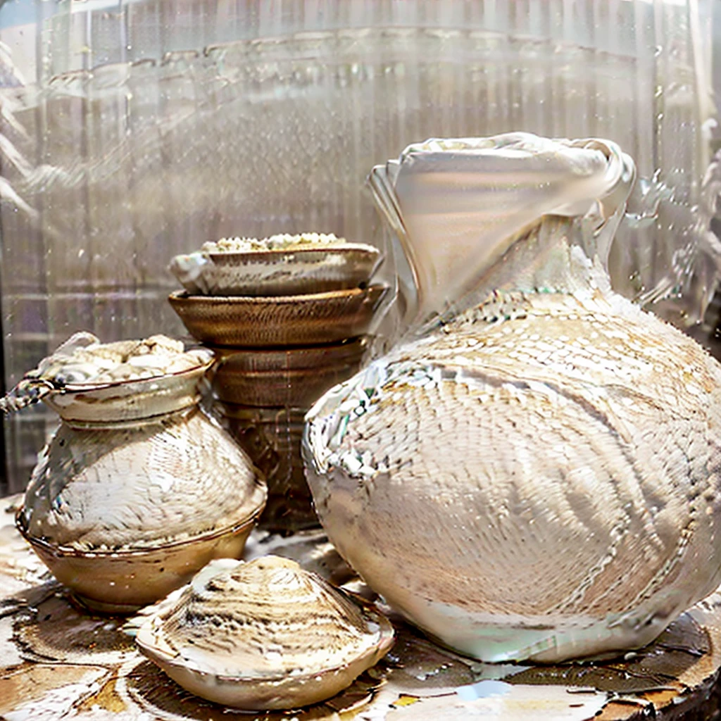 there are a lot of ingredients that are on a table, ingredients on the table, covered in white flour, recipe, strange ingredients on the table, flour dust, honey, white, white clay, alchemical still made from clay, outstanding detail, homemade, exploitable image, creating a soft, flour dust spray, clean face and body skin, highly rendered