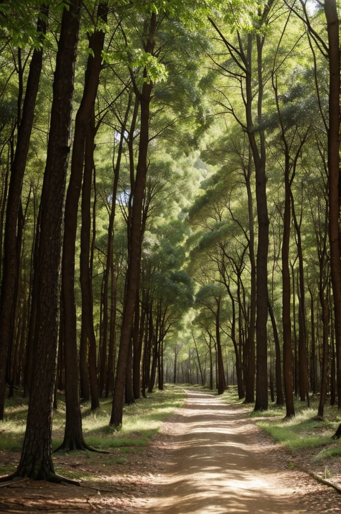 Un bosque lleno de platas realista y sin animales