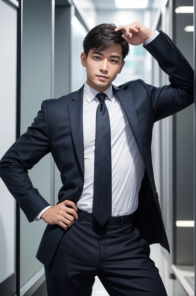 Businessman with a lot of money