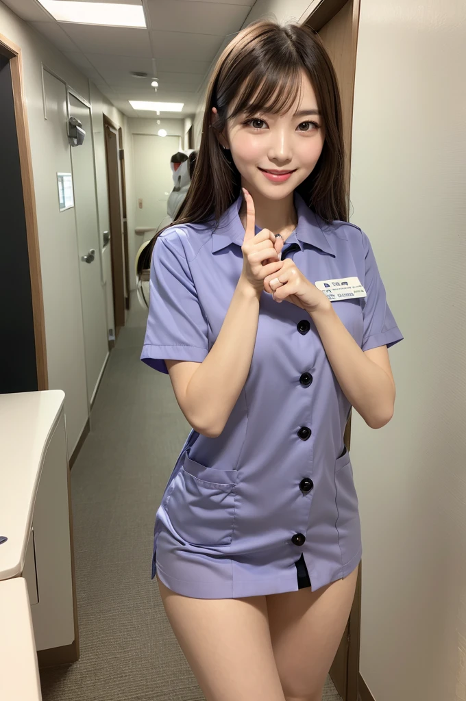 hightquality、​masterpiece、ultra res、a beauty girl、cute girl face、hospitals、nurse、Wearing nurse clothes、full bodyesbian、Famous actresses of Japan、very beautiful face、A sexy