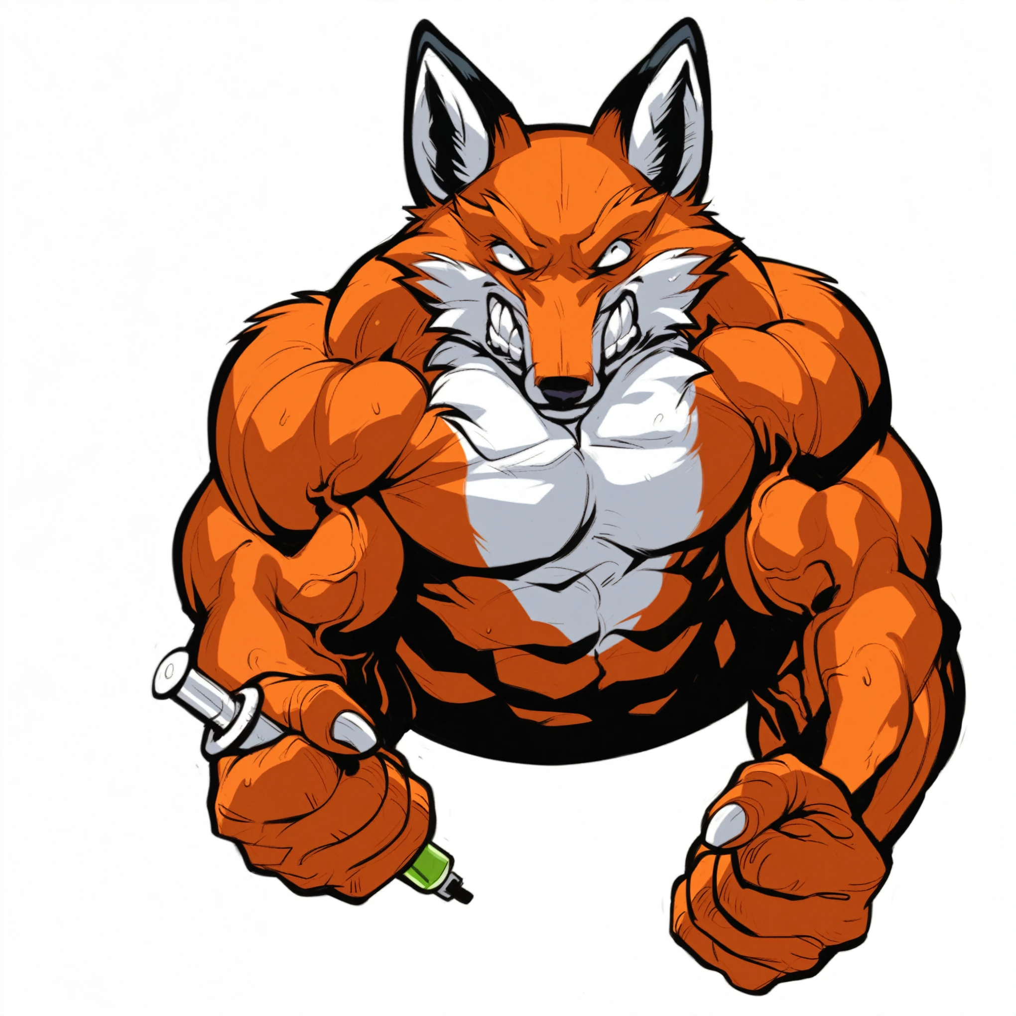 Raposa musculosa raivosa