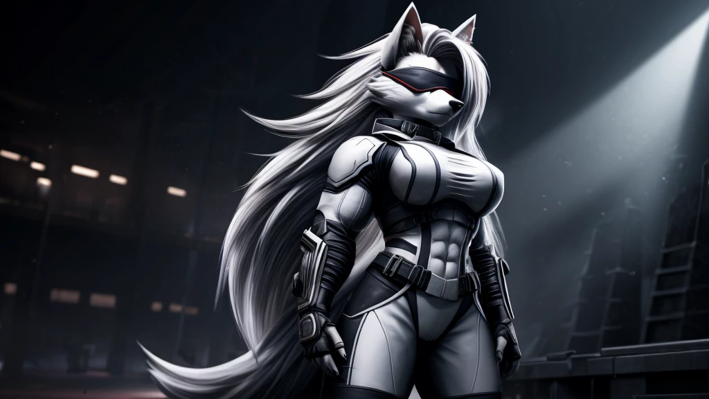 Werewolf，woman，modern，firearms，Tights，Sexy，White hair