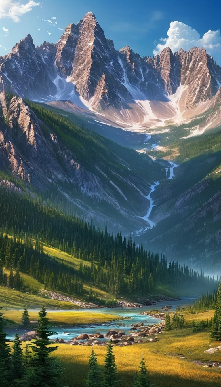Beautiful Landscape,Fantasy,Rocky Mountain,