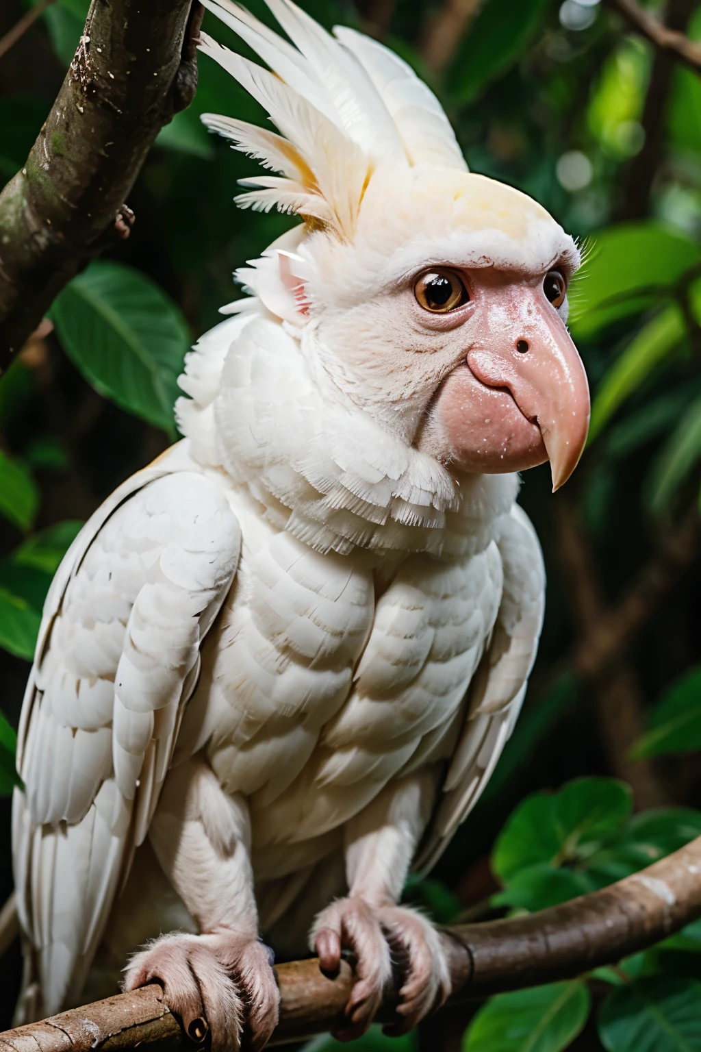 monkey with cockatoo beak