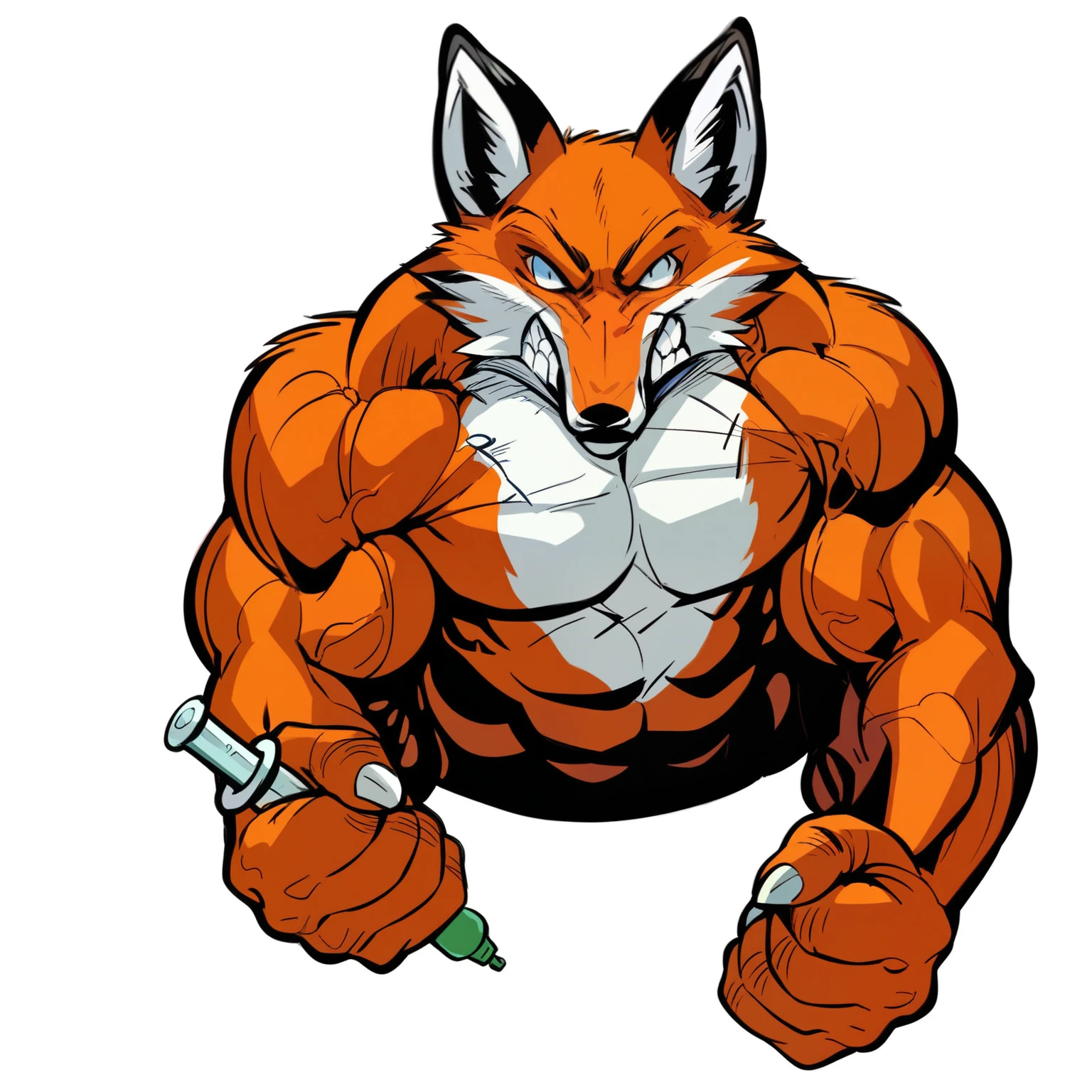 Raposa musculosa raivosa