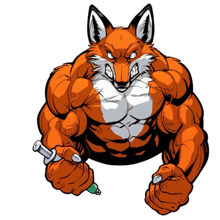 Raposa musculosa raivosa