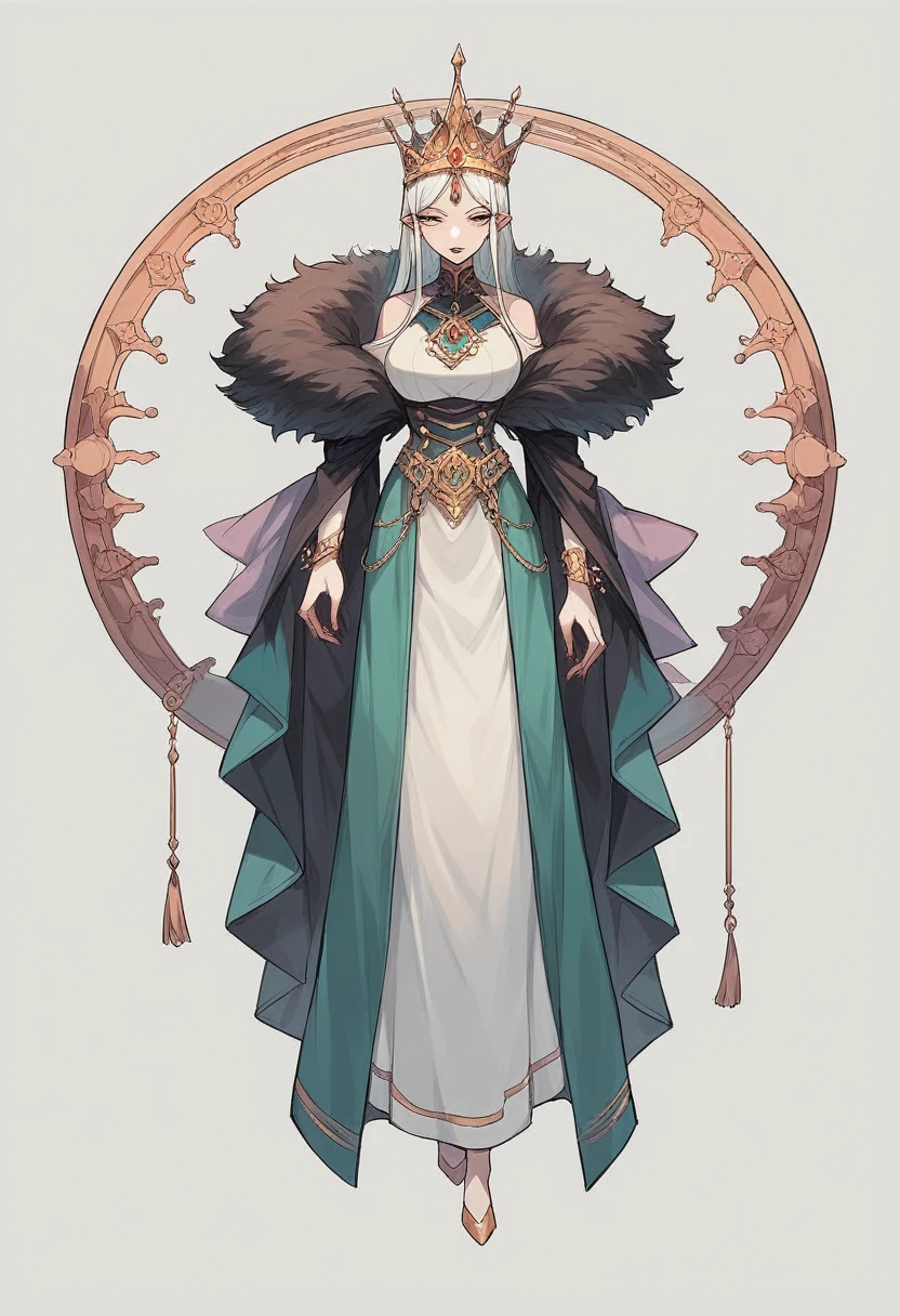 score_9, score_8_up, score_7_up, source_anime, 1 beautyful woman, queen beryl, full body