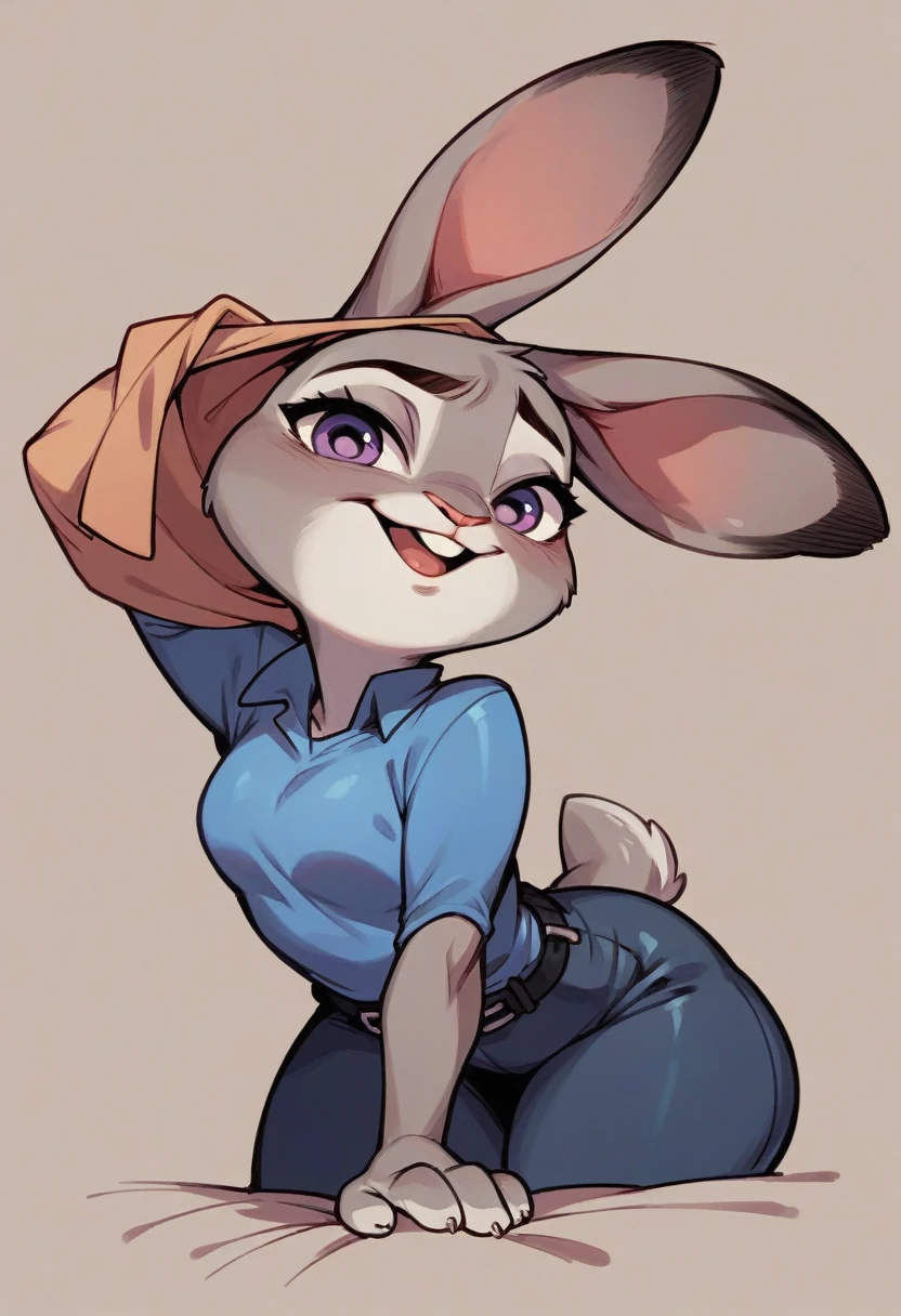 score_9, score_8_up, score_7_up, score_6_up, score_5_up, score_4_up, furry Judy hopps, bunny tail , Black  short dress , big wide butt  ,