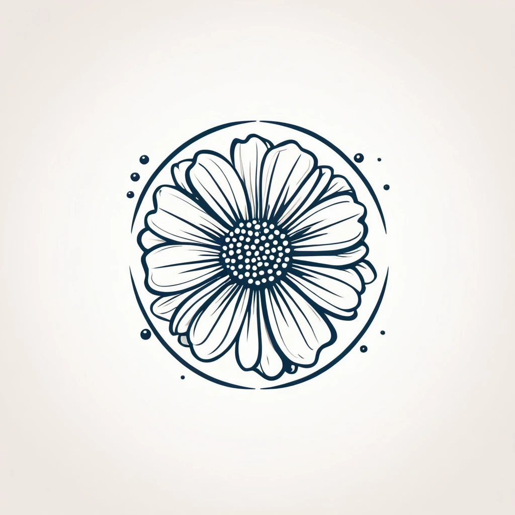 logo, vector art, logo, Ein stilisiertes Wachsbecken mit einem Tropfen, der eine Blume bildet., #F7CAC9, secondary colour white, very minimalistic