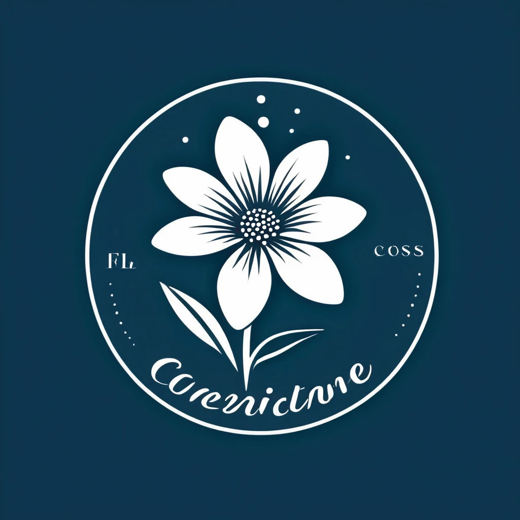 logo, vector art, logo, Ein stilisiertes Wachsbecken mit einem Tropfen, der eine Blume bildet., #F7CAC9, secondary colour white, very minimalistic