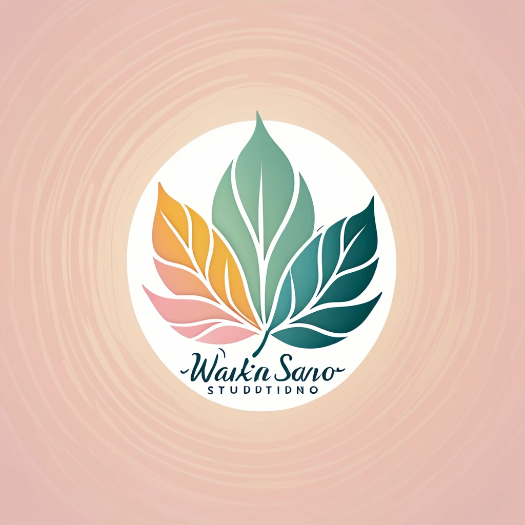 logo, vector art, logo, logo for a waxing studido, a stylized wax stripe silhouette combined with a floral or leaf graphic, minimalistic, pastell colours
, #F7CAC9, secondary colour white, very minimalistic