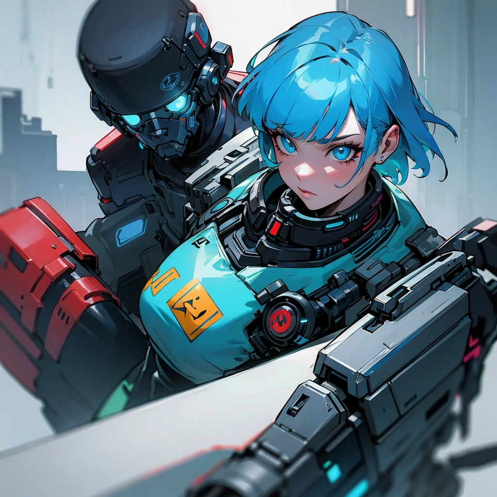 Robo cyberpunk 2179 azul